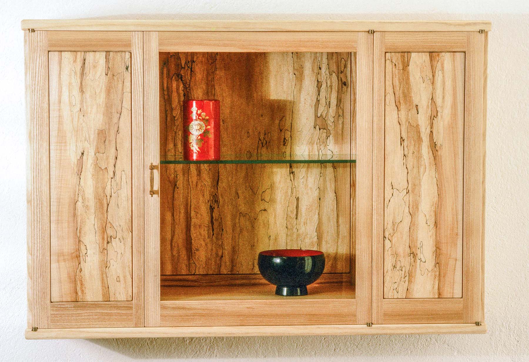 Spalted Wall Display Cabinet
